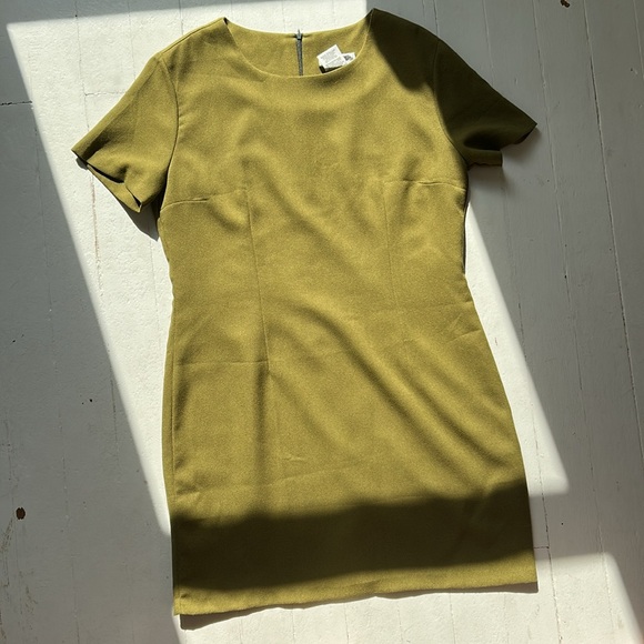 Vintage Olive Green Mini Dress - Picture 8 of 11